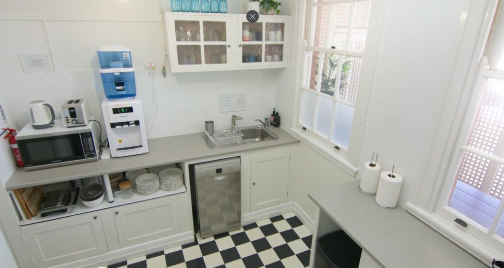 coworking space with kitchen access and free coffee in new farm