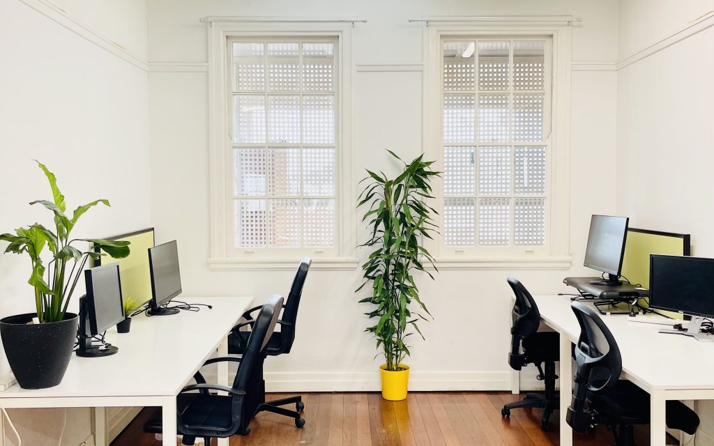 Best coworking space for hot desks with monitors in brisbane