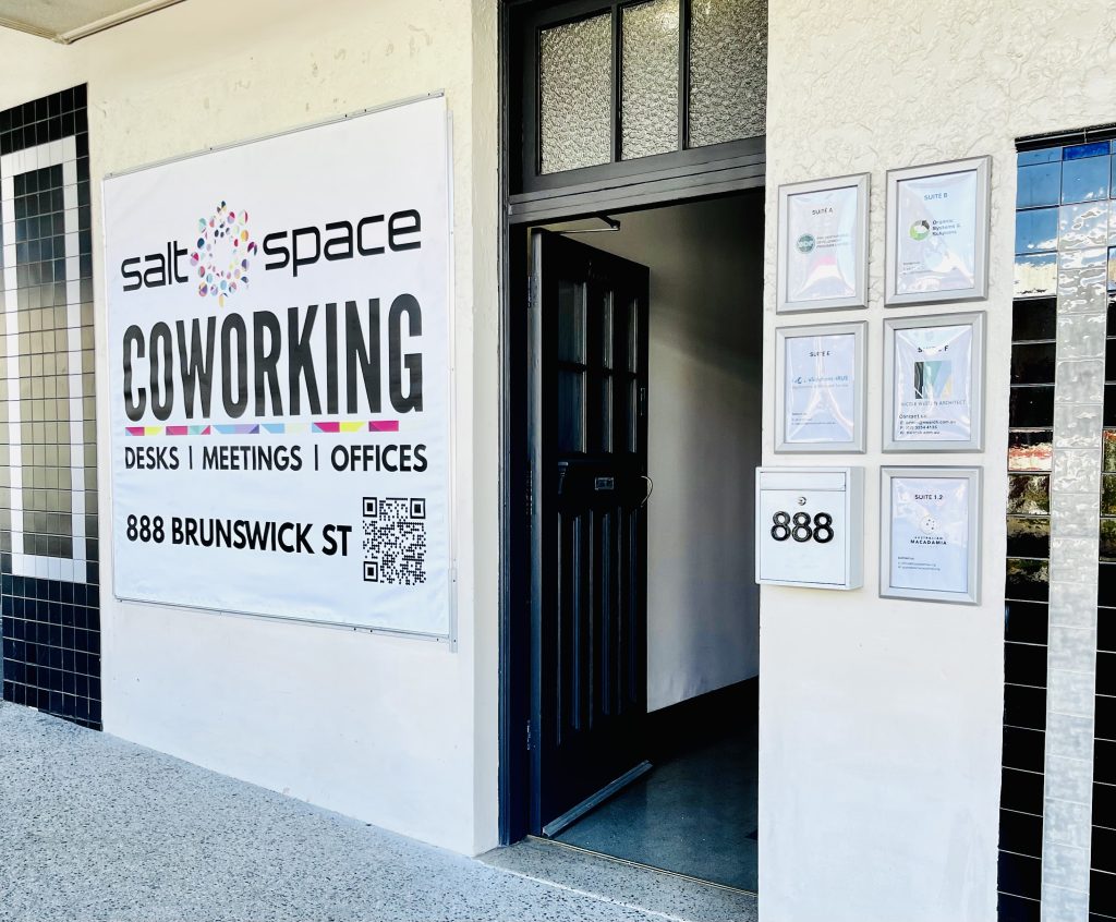 salt space coworking new farm brisbane street entrance