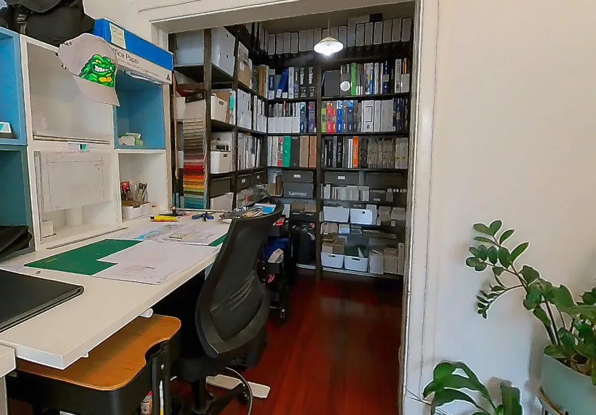 Interior of Studio F — private office