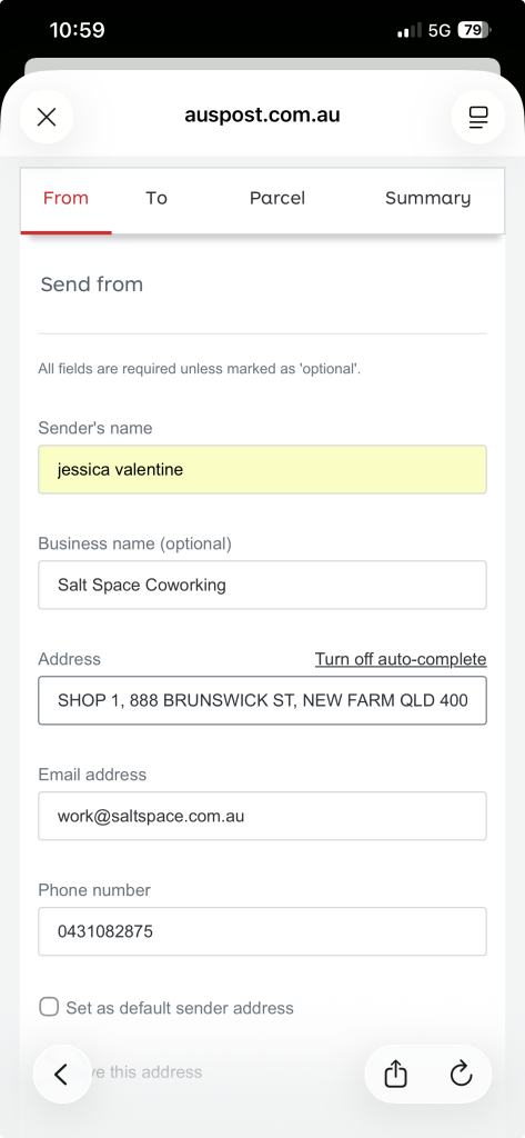 4. Australia Post mail forwarding instruction